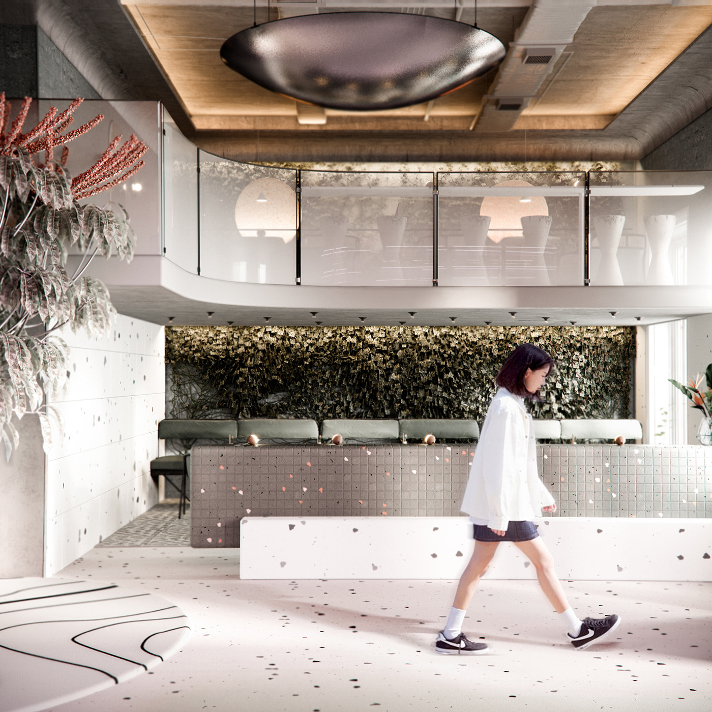 hydroponics restaurant cafe Interior interior design  recycle zero waste