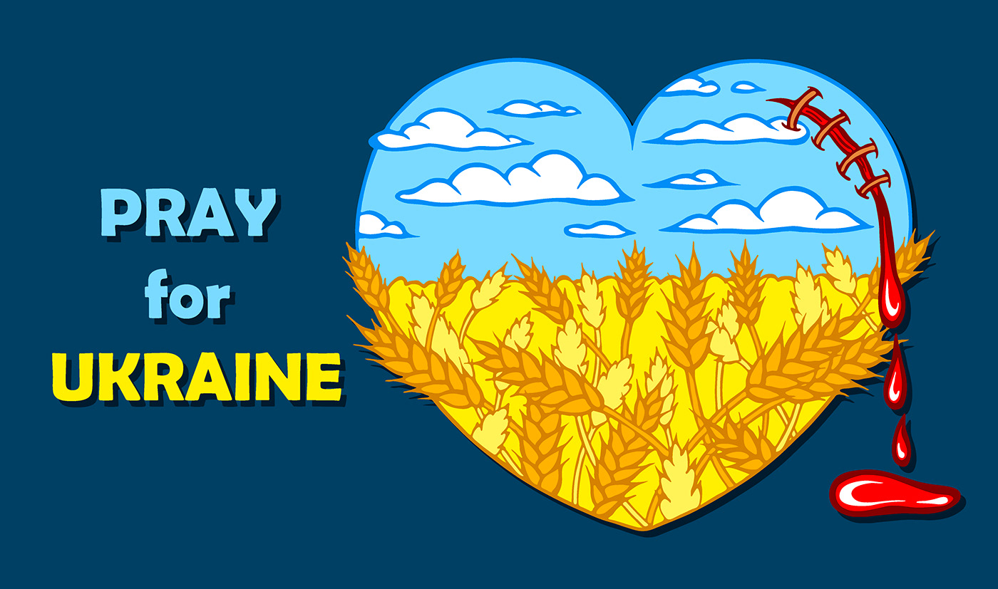 flag ILLUSTRATION  Landscape Russia stop war support ukraine ukraine ukrainian ukrainian design War
