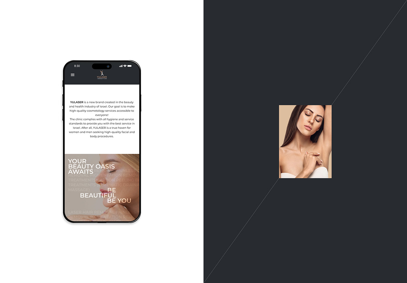 UI UI/UX Website ui design Figma user interface Interface clinic Laser Hair Removal beauty
