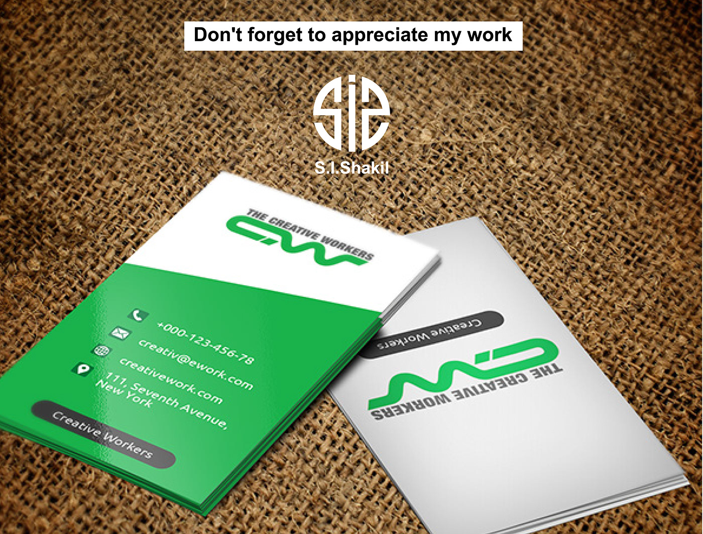 business card corporate card graphic design  Identi card personal card