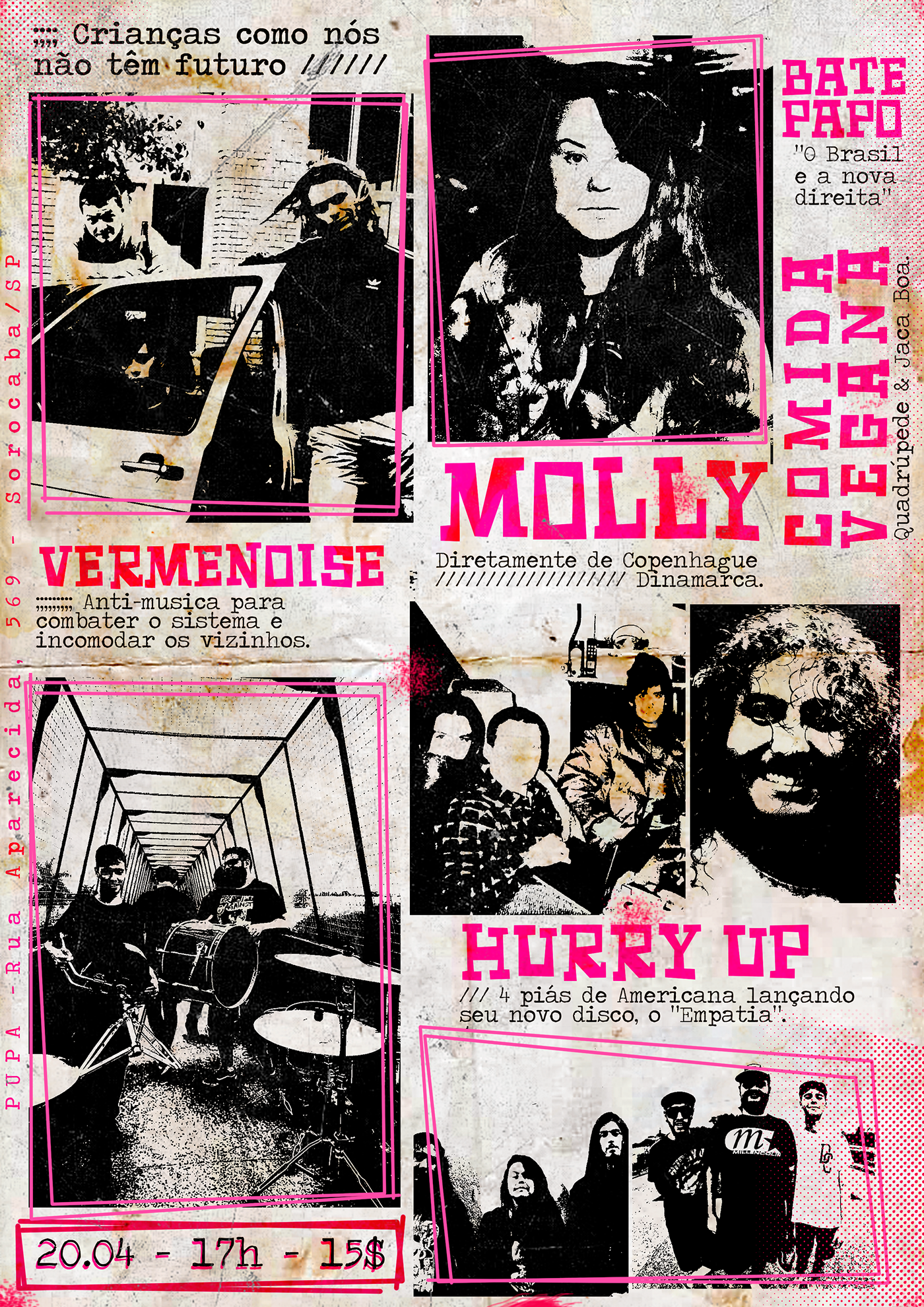 punk poster hardcore poster punk poster cartaz punk Sorocaba halftone