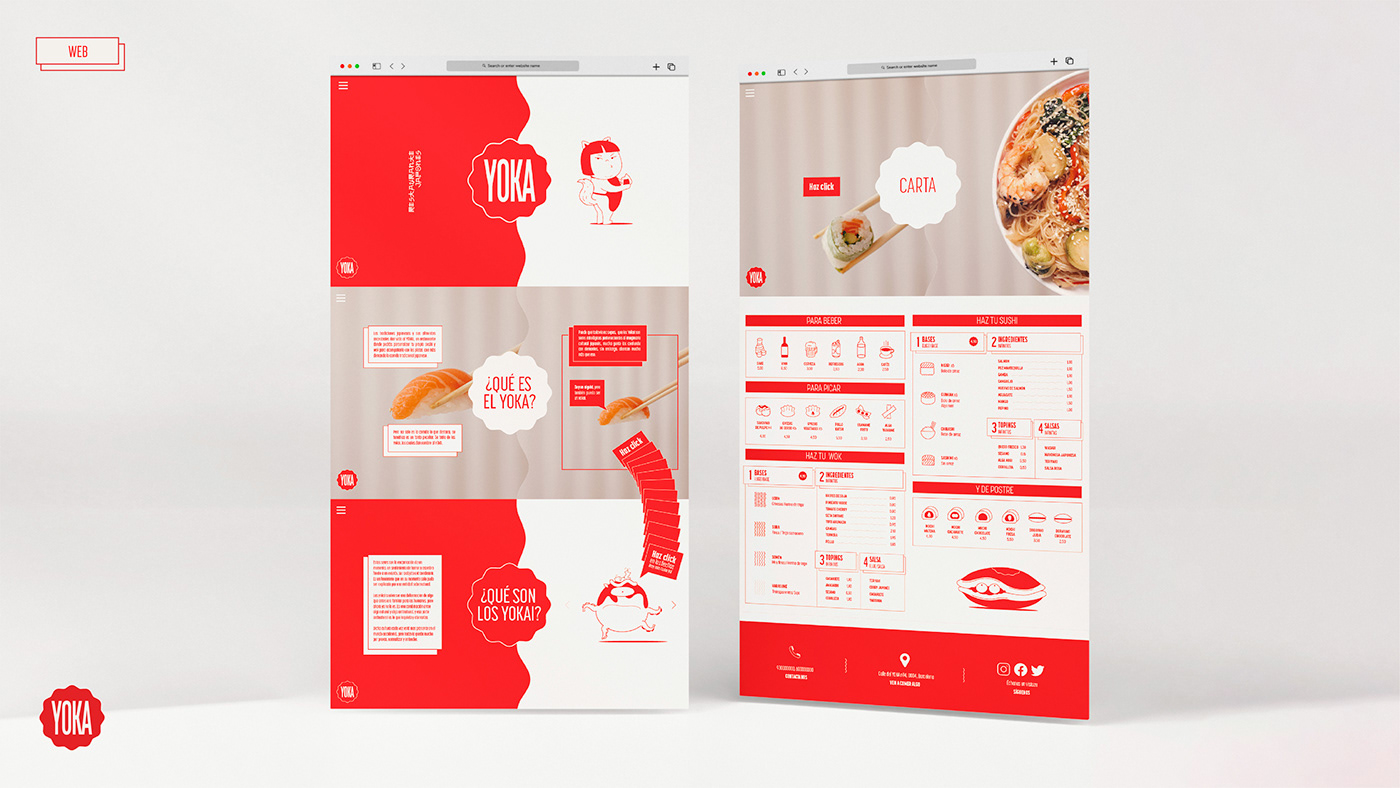 design restaurant japan japanese yokai imagen corporativa graphic design  branding 
