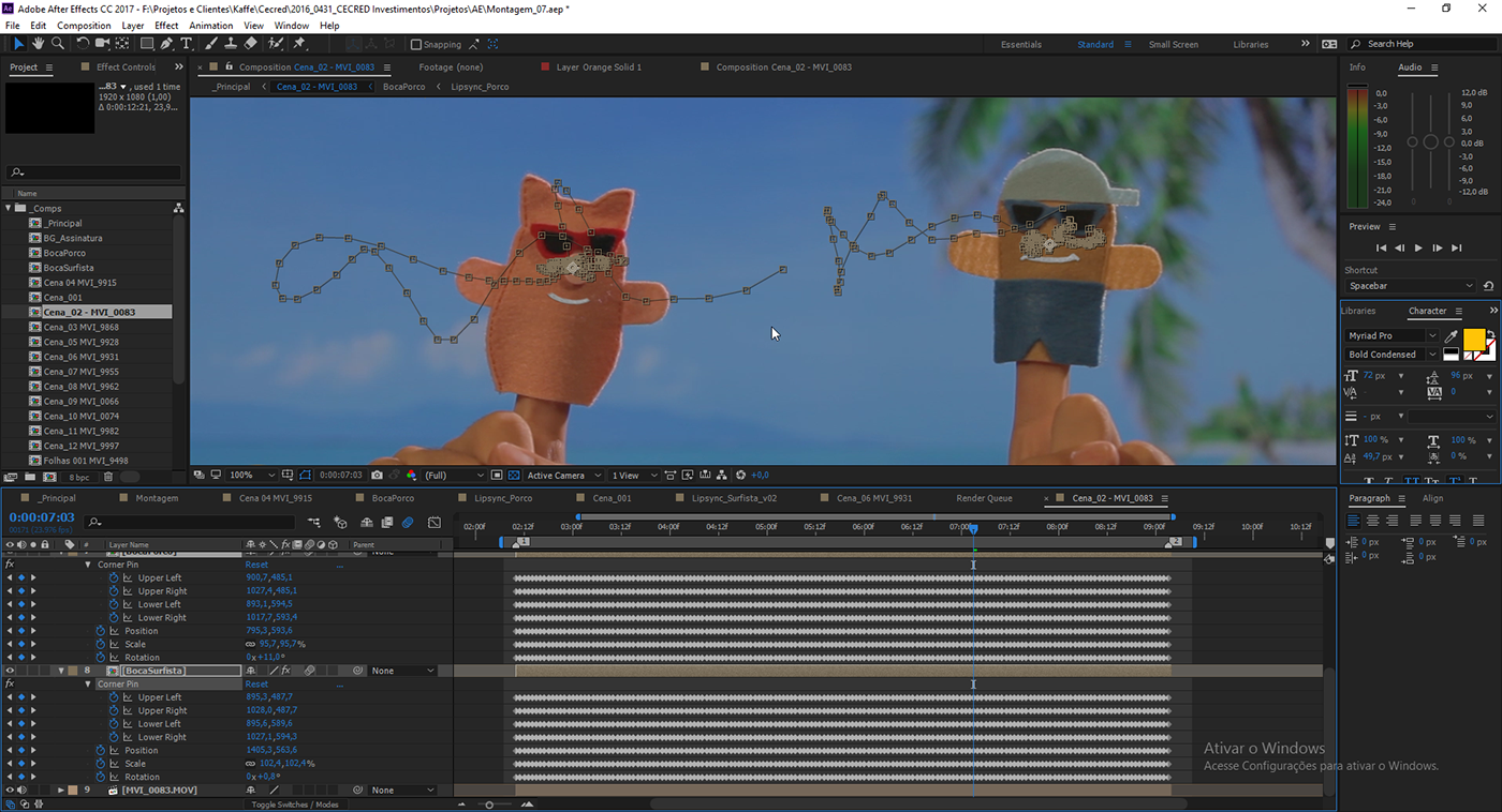 after effects puppets chroma key Visual Effects 