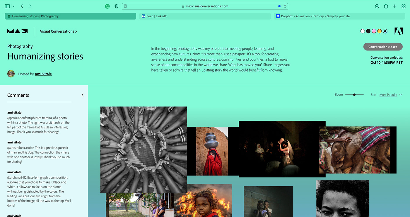 Adobe MAX community contributions interactive Experience Web Design  Website