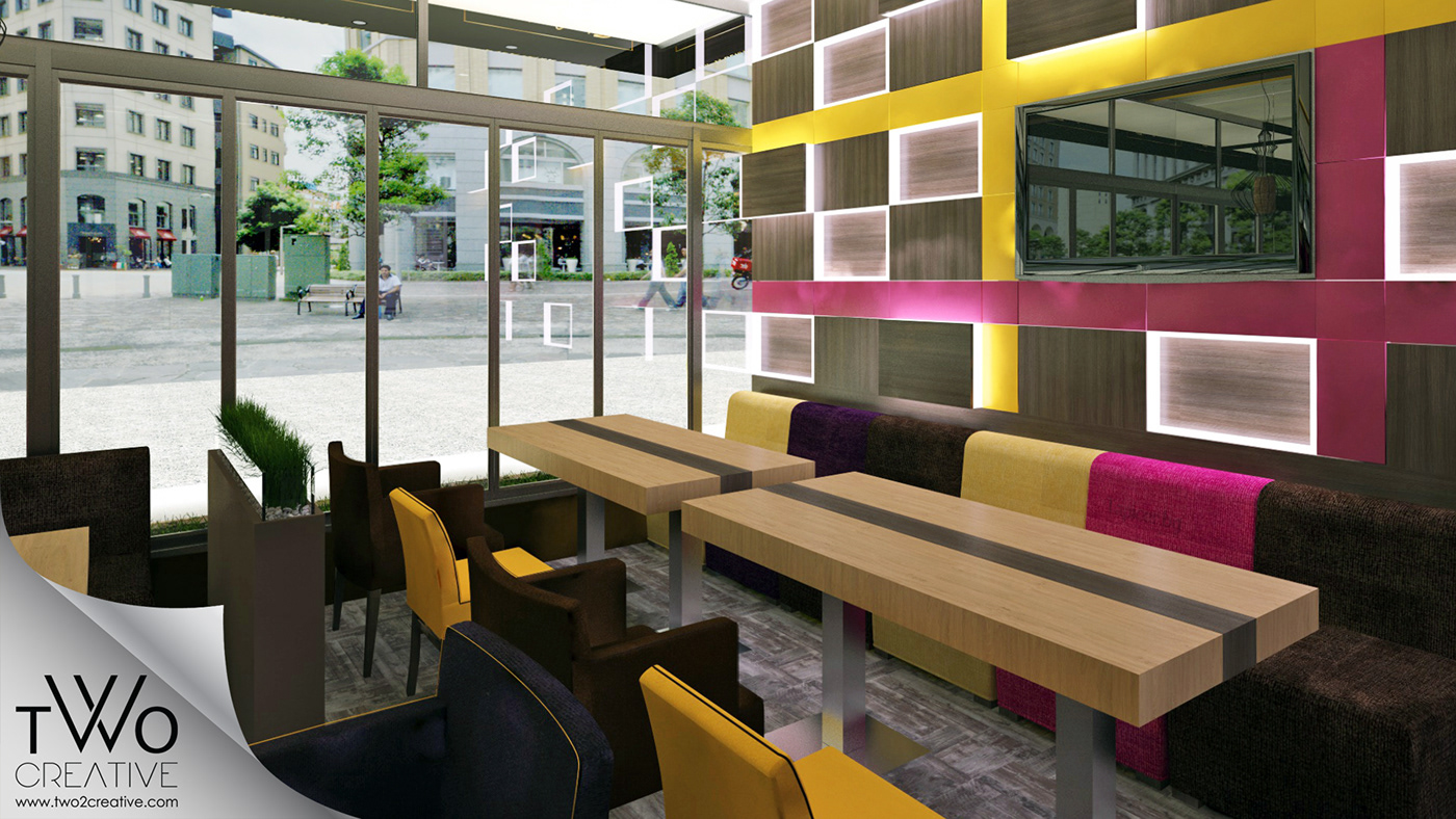 3D visualization Project Interior bar Coffee renovation