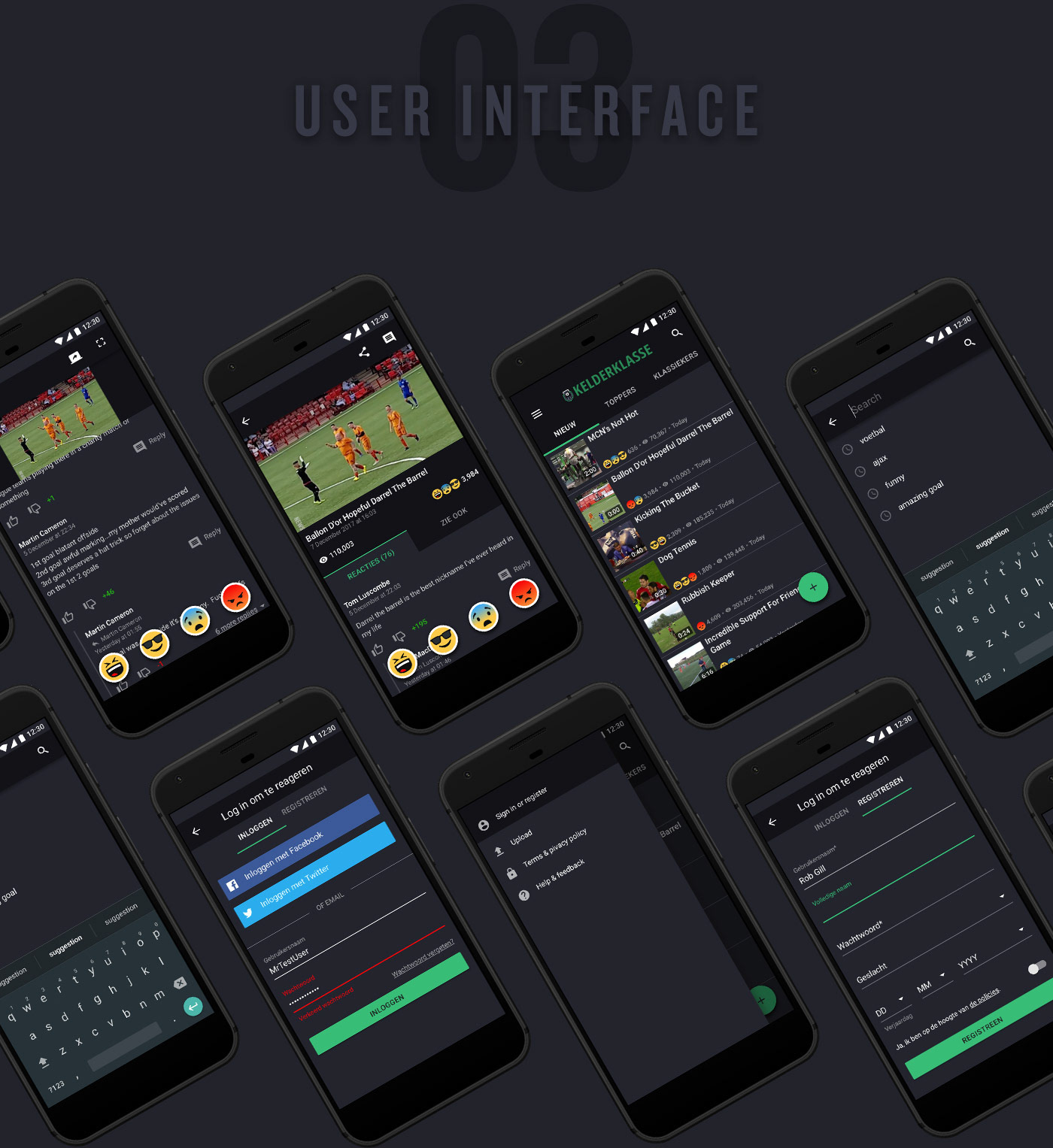 app UI ux branding  football soccer interaction gif material design