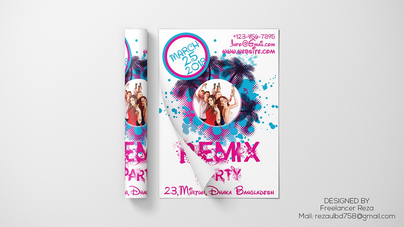 a4 ad brochure club design flyer flyers modern party poster