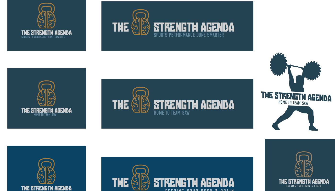 branding  kettlebell graphic design  Design Logos weightlifting logos Identity System design process design thinking notre dame Brain logo