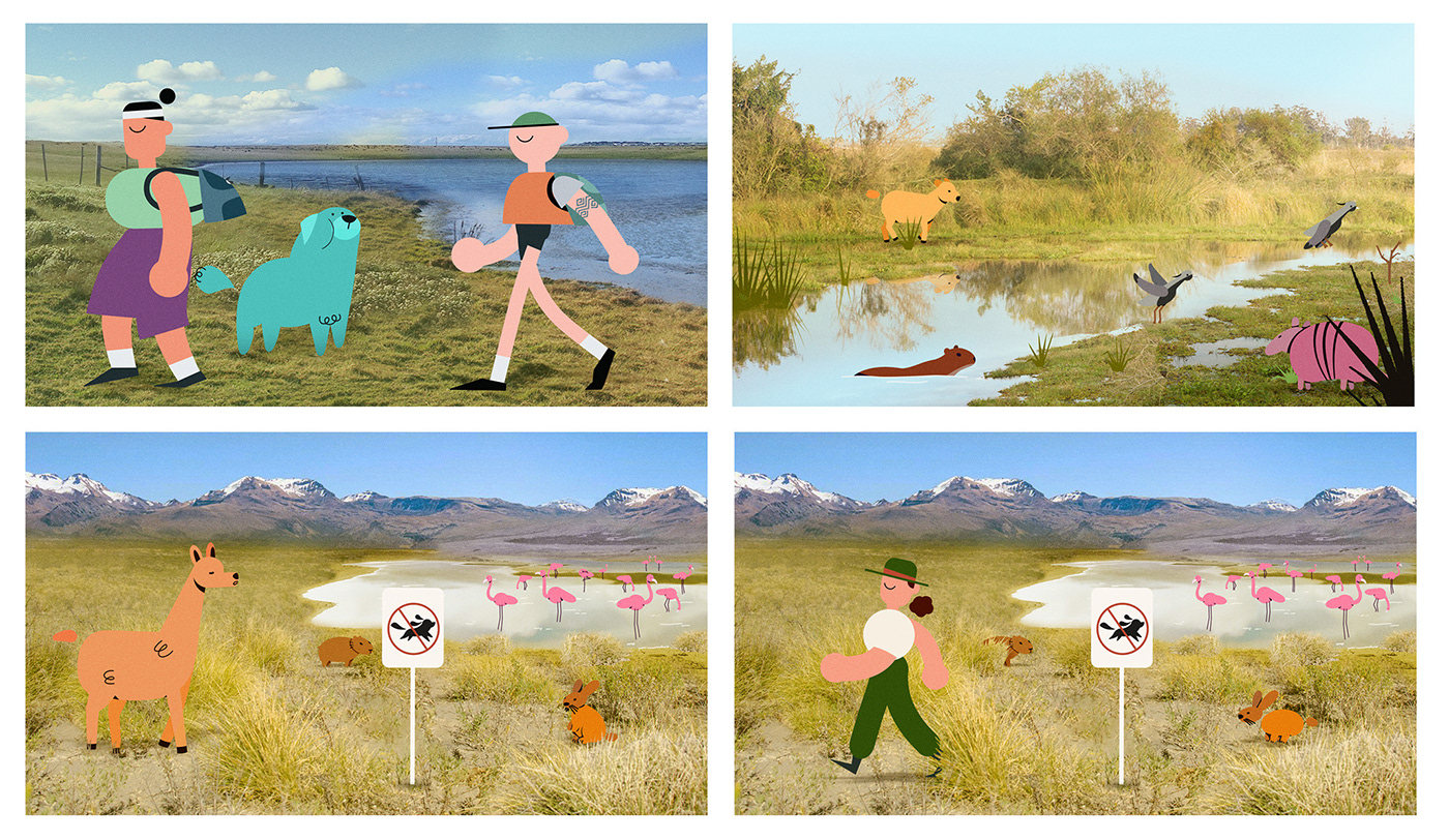 animals animation  cartoon cute Digital Art  dog dogs motiongraphics Nature protection