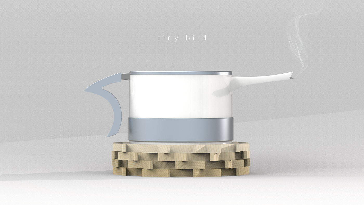 electric kettle coffee pot kettle product design  industrial design  living product bird Interior