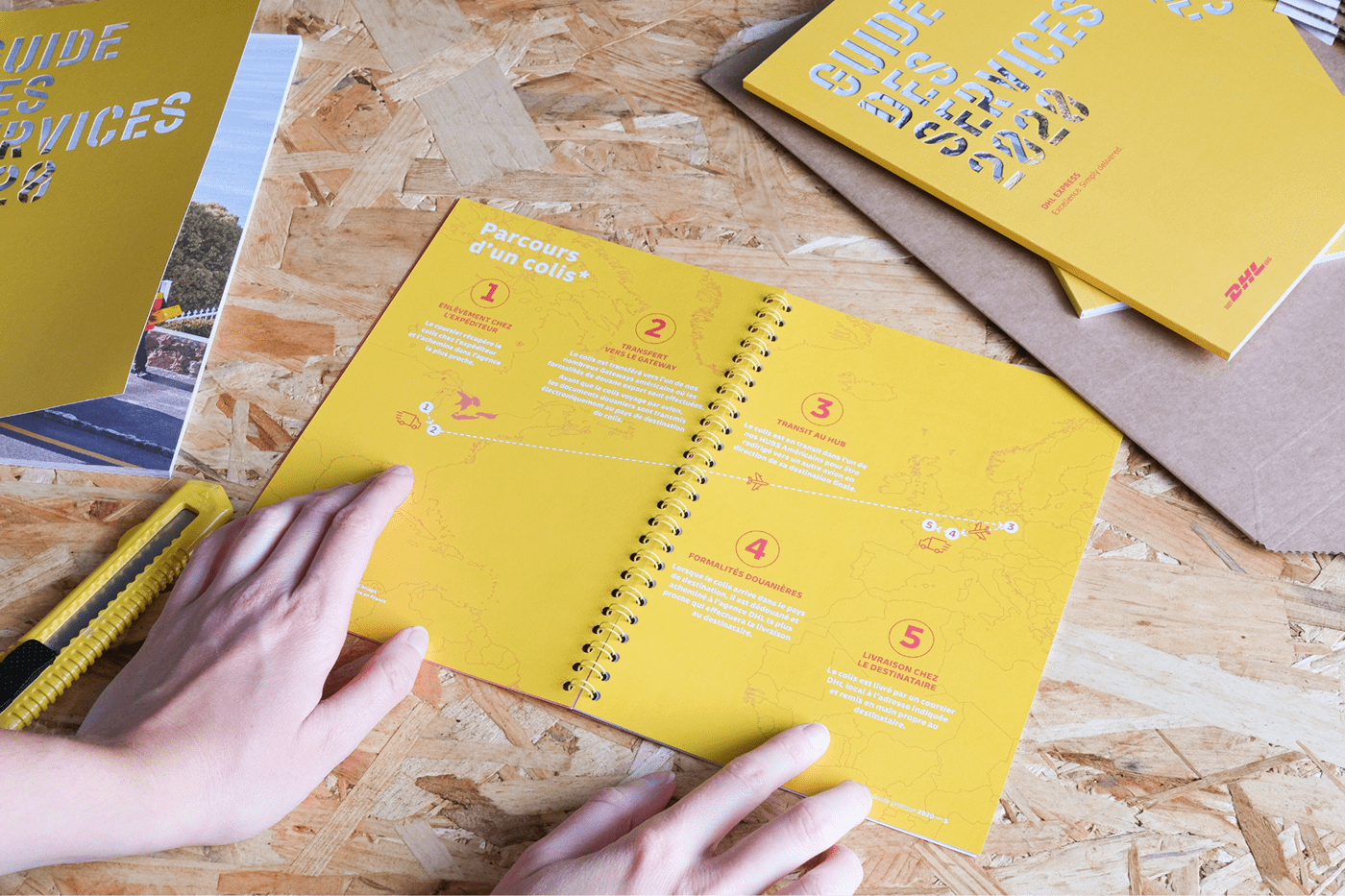 brochure catalog cutout design editorial marketing   paper print red yellow