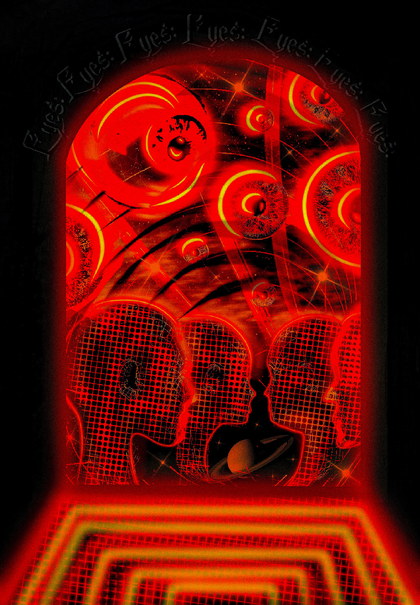 posters poster acid cyber Cyberpunk Y2K psychedelic Digital Art  ILLUSTRATION  adobe illustrator