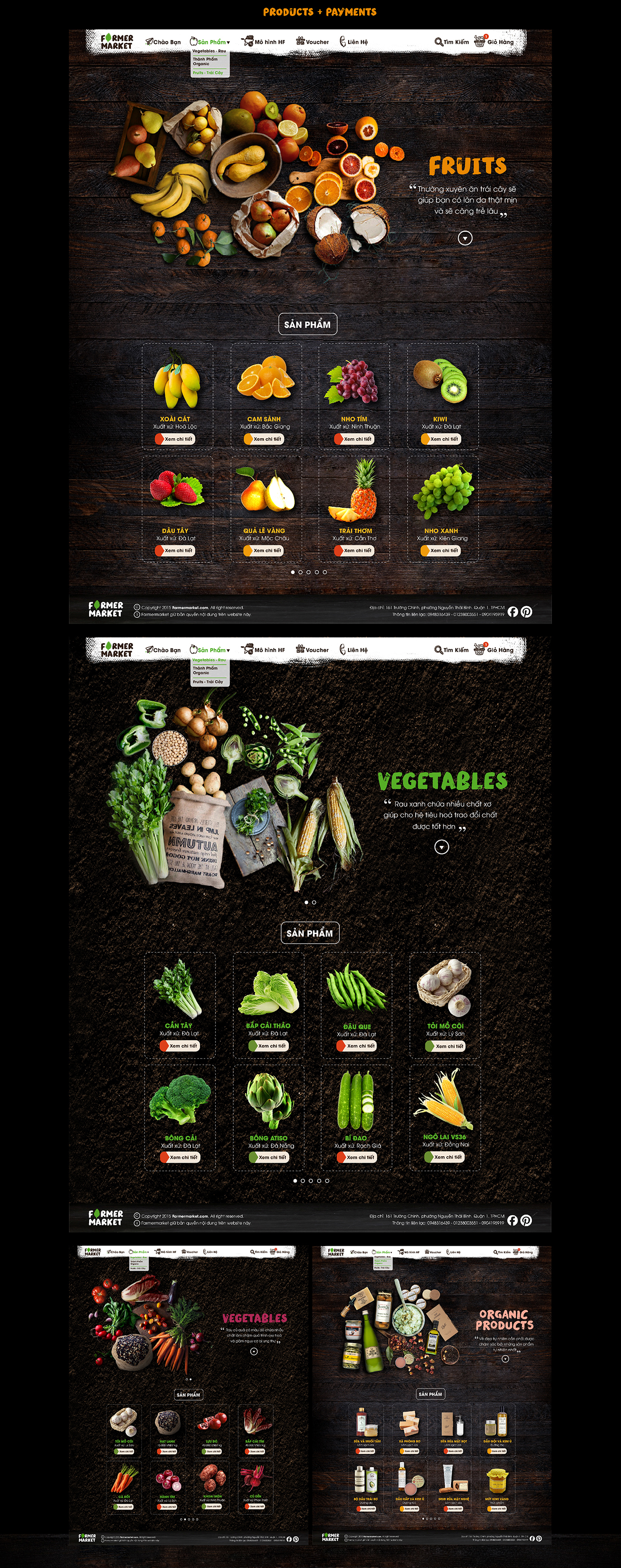 Website Food  ingredient Fruit vegetable organic fresh clean farmer market open market