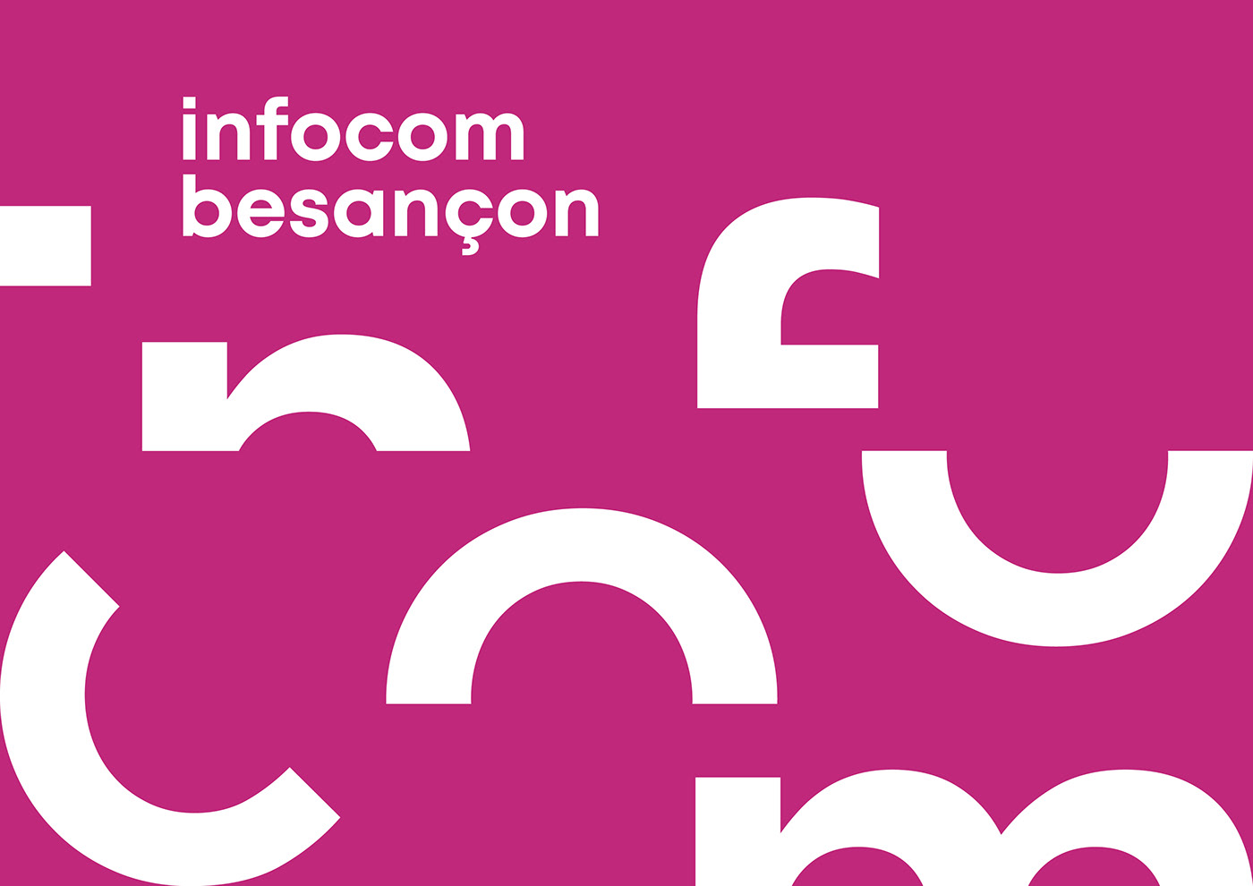 Infocom brand identity University université typography   Typographie Logotype besançon logotypo