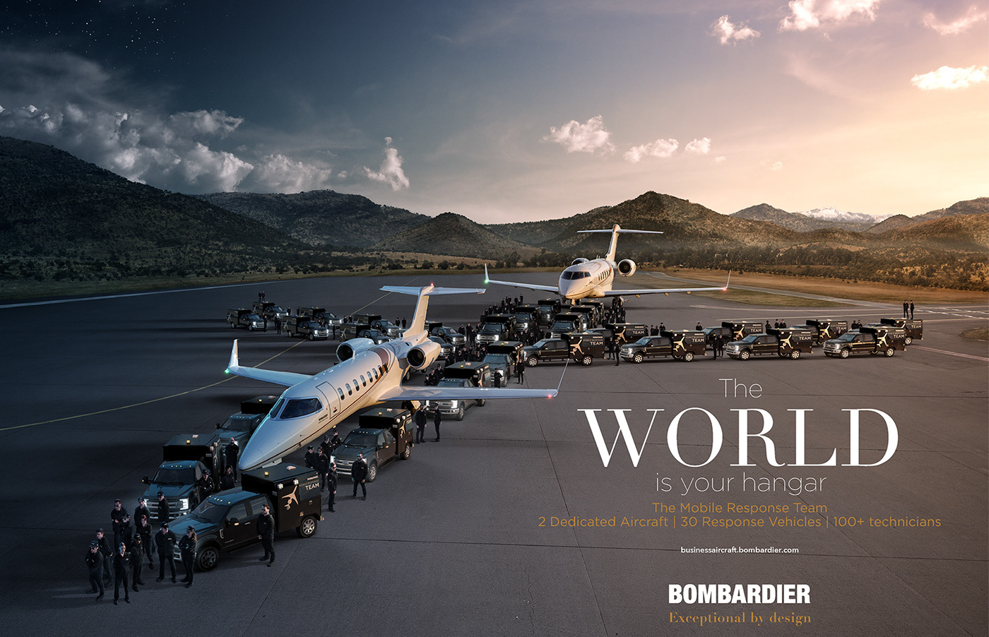 art direction  CGI design jets money shot planes print ad private jets Visual Effects 
