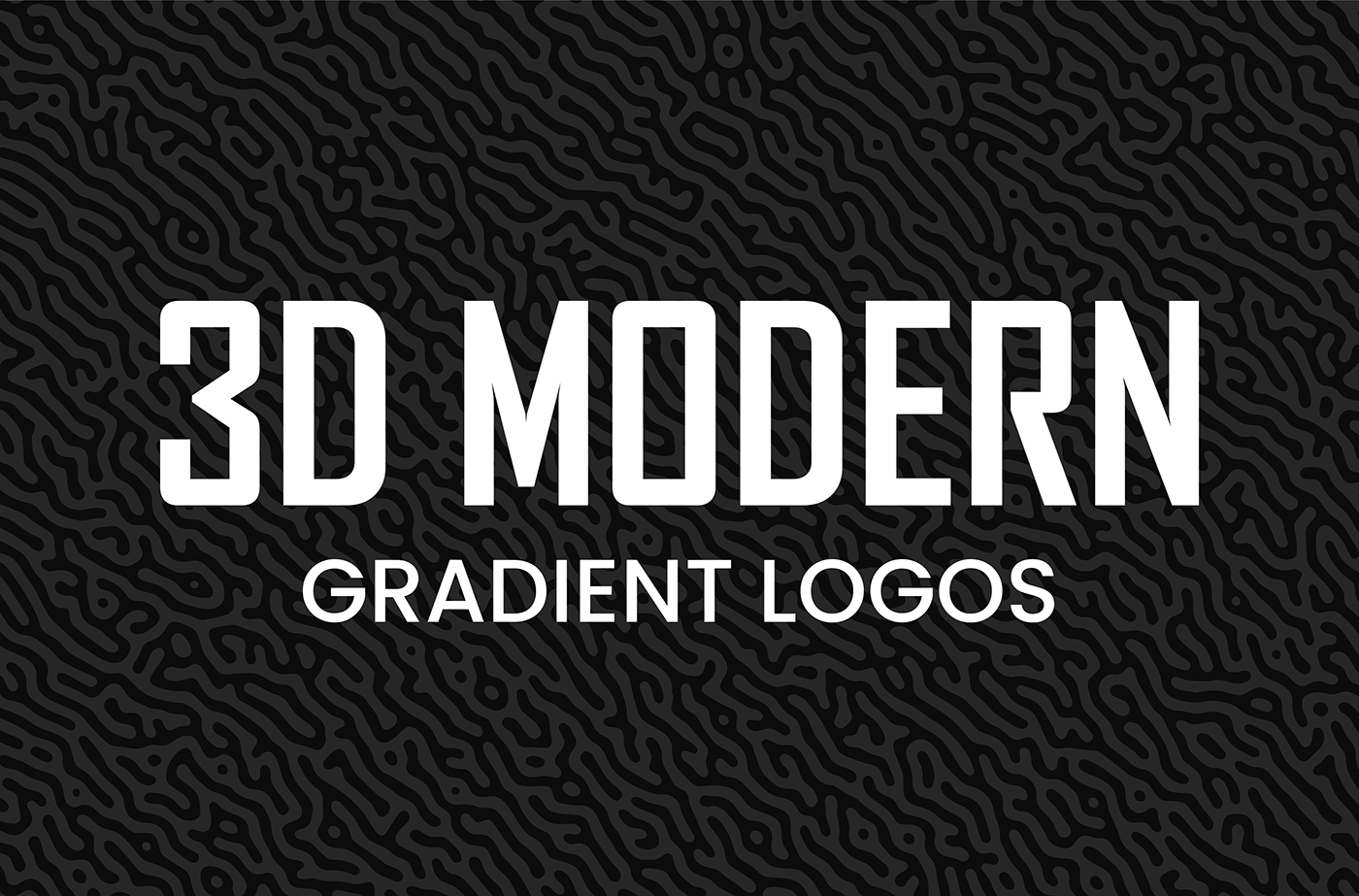 3d logo geomatric gradient logo Logo Design minimalist Modern Logo