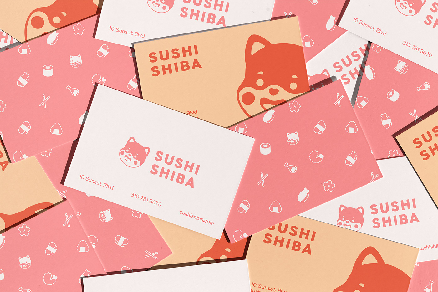 brand guide brand identity cute brand identity Japanese Restaurant Packaging sushi logo visual identity cute dog logo cute shiba logo kawaii logo design