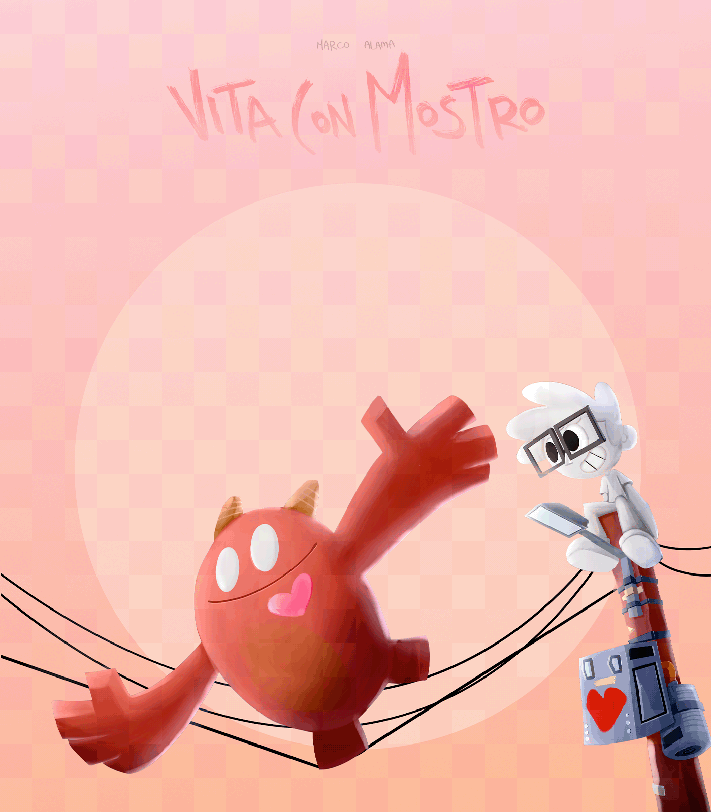 Mostro and Barco sitting on a wire