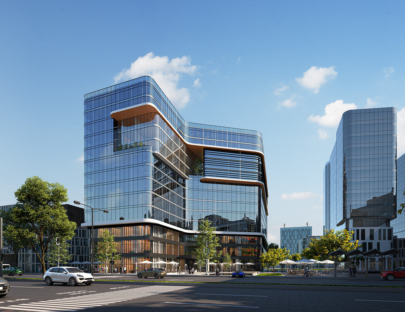 architecture design development exterior mixeduse newcapital offices Retail towers visualization