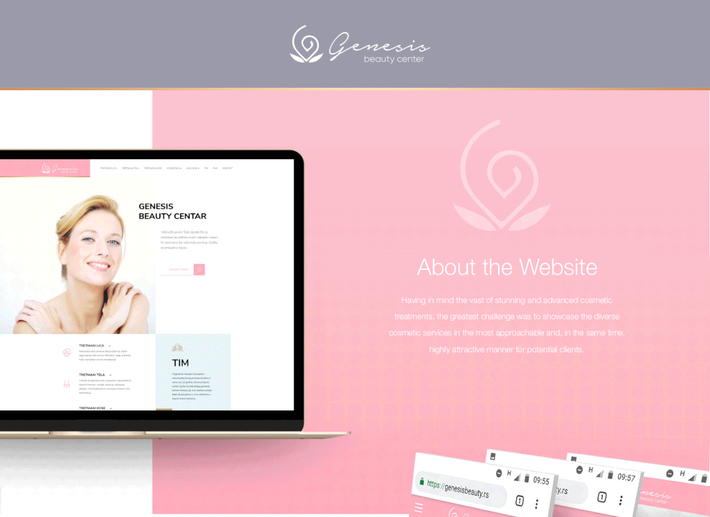 Website Web Design  beauty beauty center visual guide beauty industry