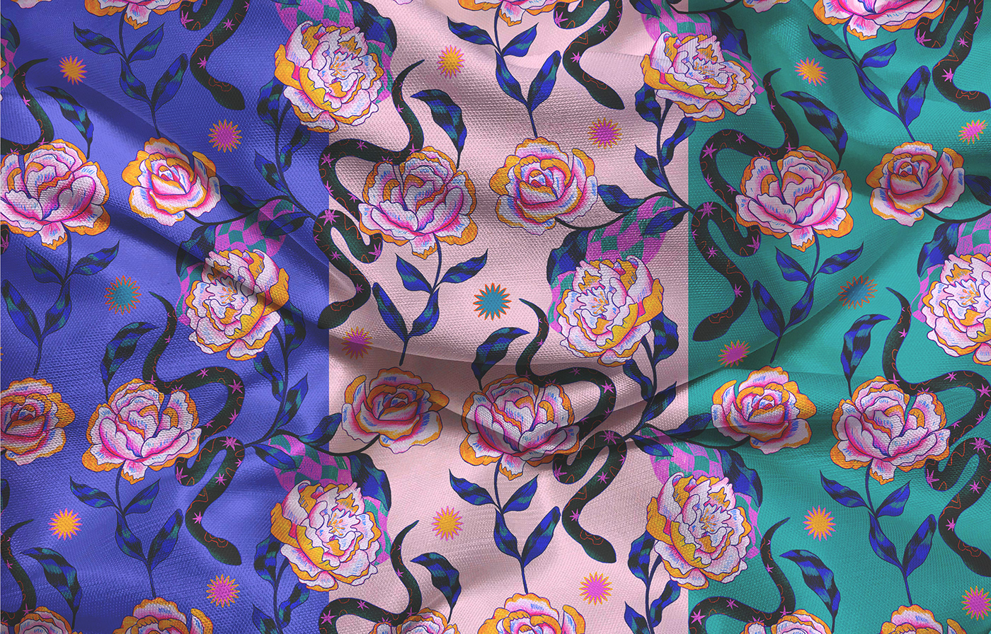 pattern design  textile design  fabric design seamless pattern surface design fabric textile pattern Digital Art  Character design 