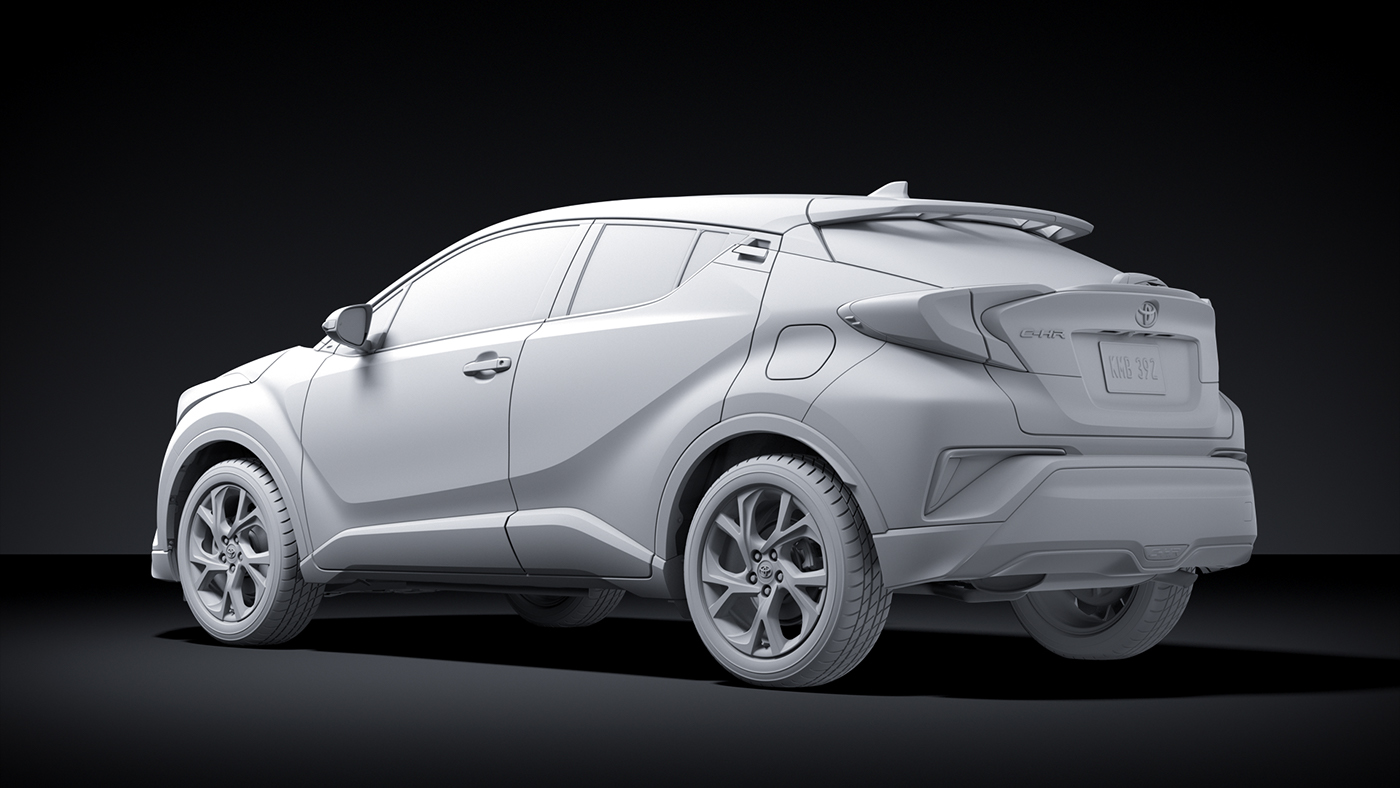 3D CGI car vray automotive   toyota Render HDR Light Studio
