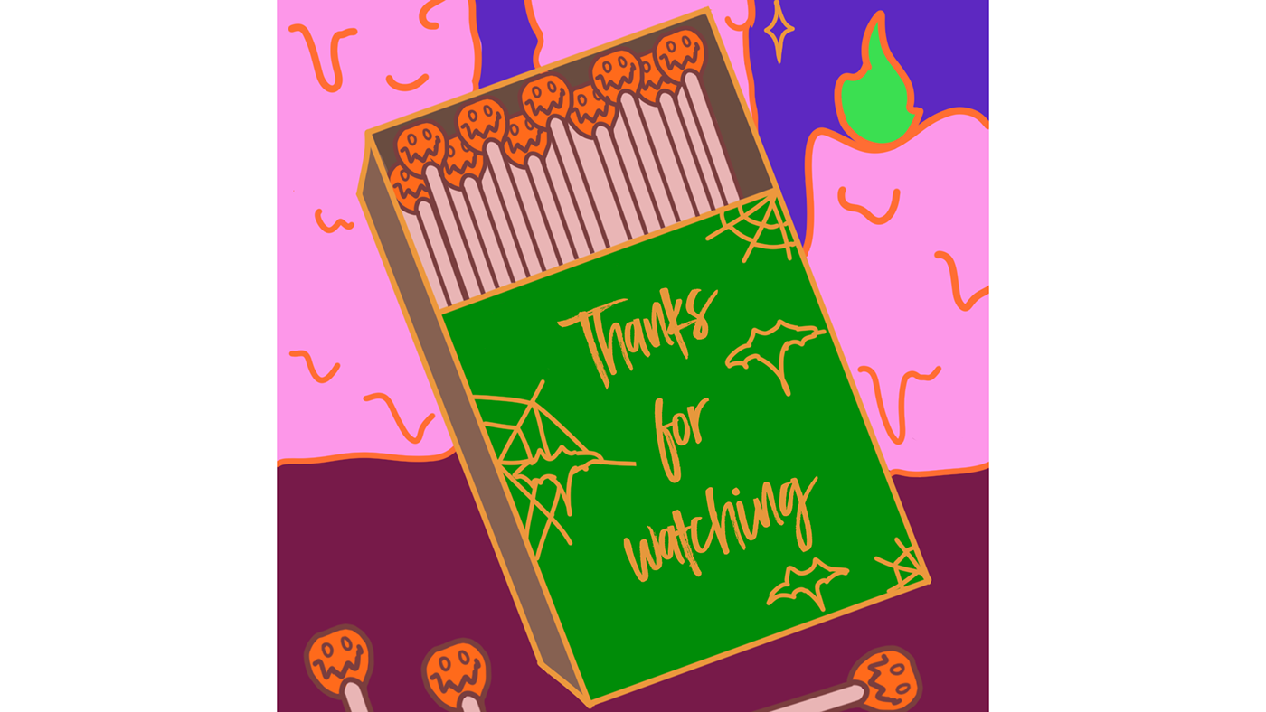 Matchbox pumpkin creative Digital Art  ILLUSTRATION  Drawing  brand identity Halloween motion graphics  gif