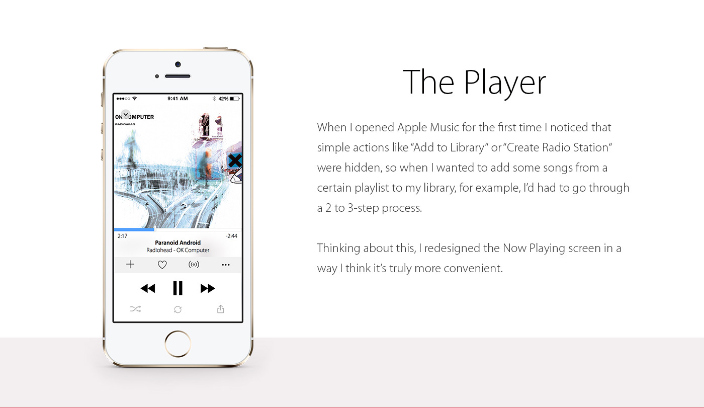 Apple Music ui design UX design apple mobile app design app design user friendly ui apple music redesign