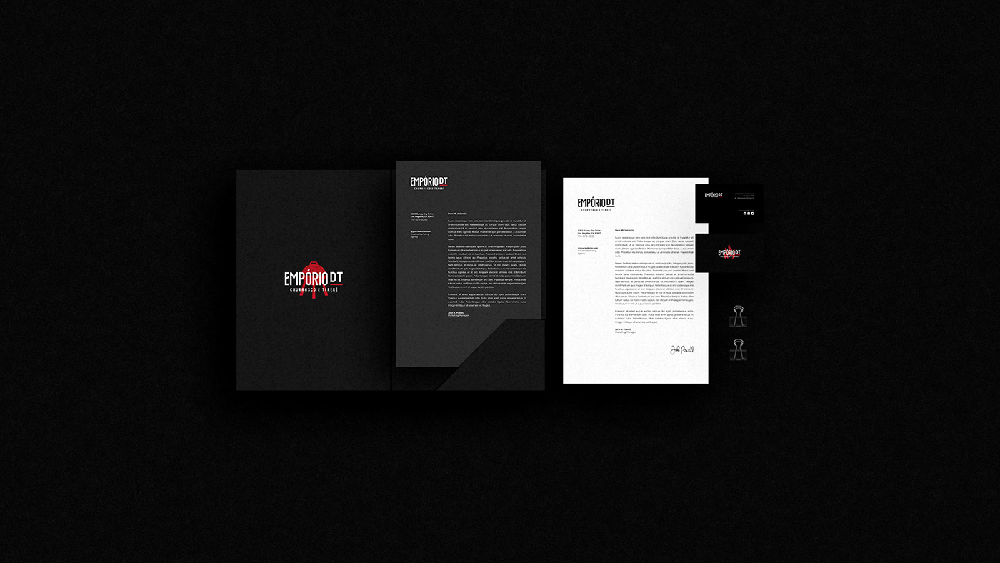 barbecue black brand brand identity churrasco Emporio identidade visual logo steak tereré