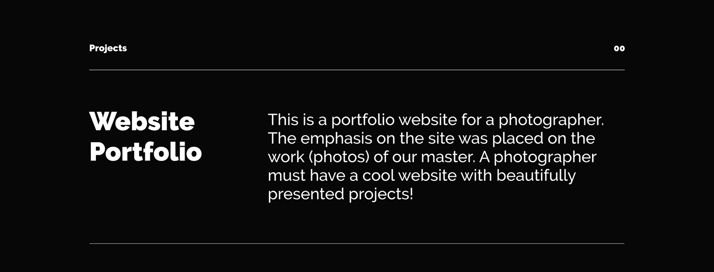black design creative photo photographer portfolio site uidesign uxdesign Webdesign Website