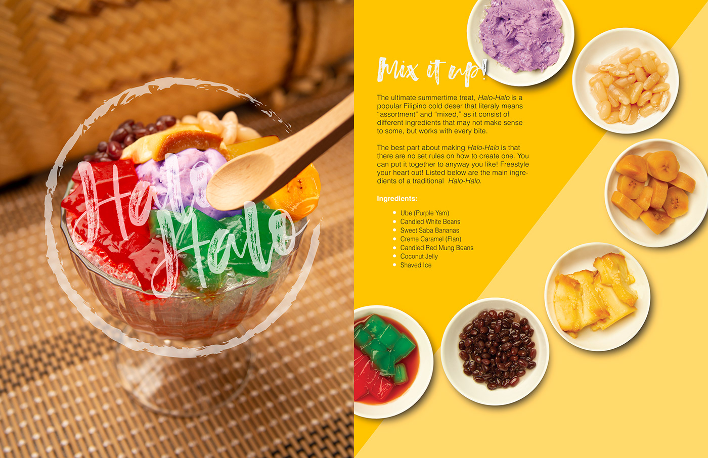 halo halo Filipino Food magazine spread food photography bon apetit SJSU Phot 121