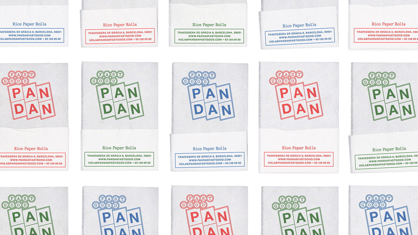 barcelona food design graphic design  identity ILLUSTRATION  logo menu Pandan fast good restaurant Vera Tamayo