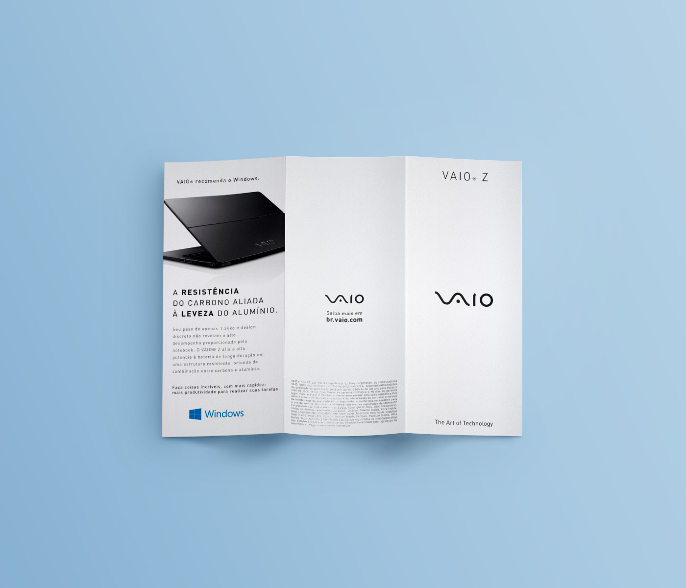 brochures Folders vaio computers Technology design graphic editorial