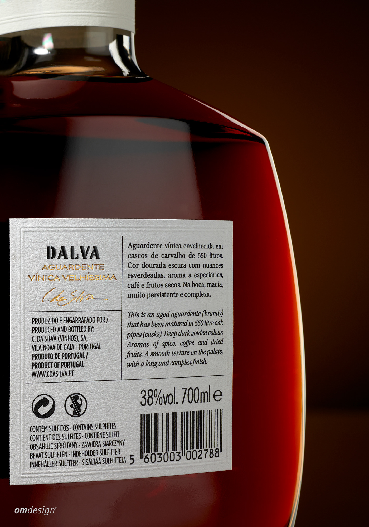 aguardente Brandy cdasilva dalva design Label OMdeSIGN Packaging Portugal Spirits