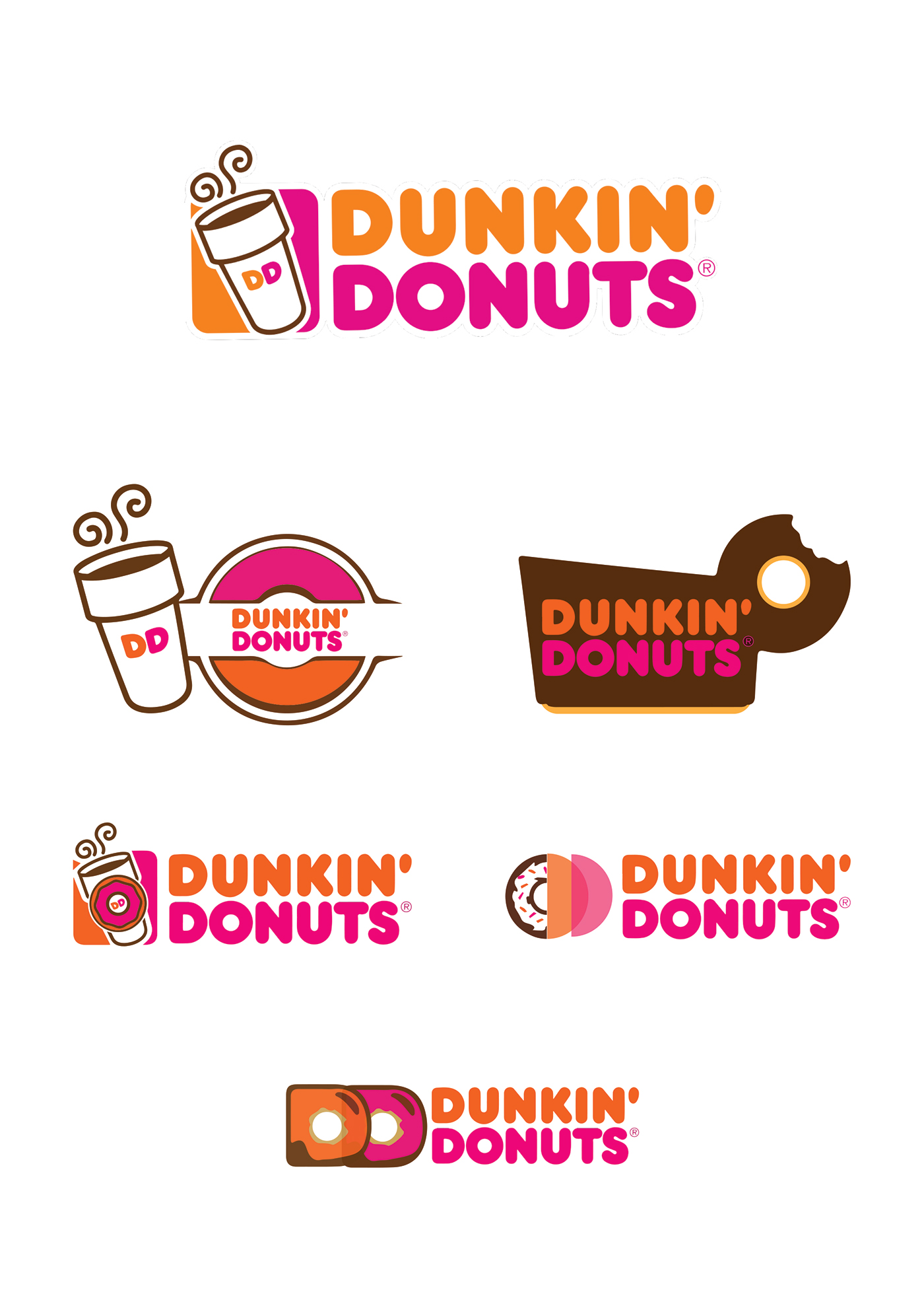 DUNKIN' DONUTS logos.