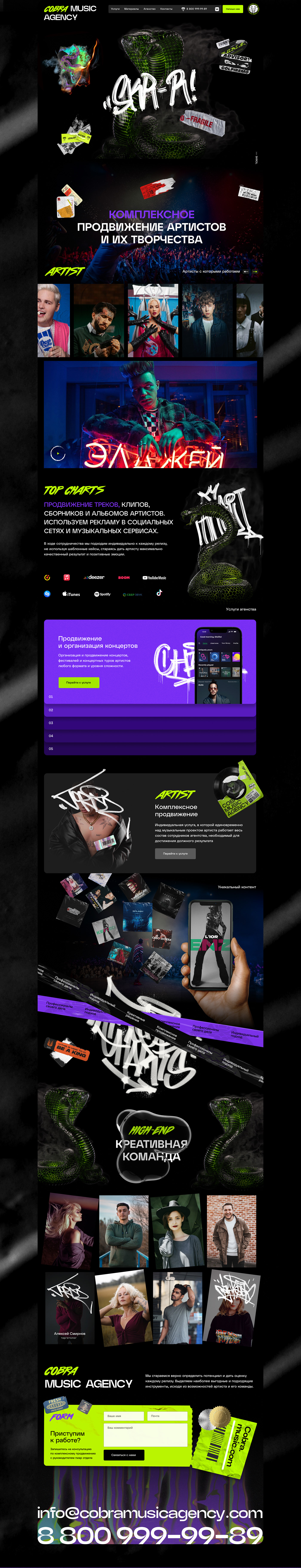 landing page Music artist music promotion promosite Web Design  Website Website Design лендинг промо-сайт промо-страница 