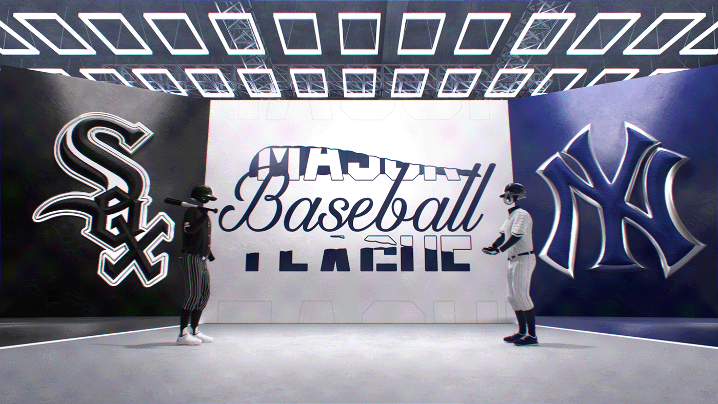 baseball mlb Sports Design styleframes motion design cinema 4d photoshop 3d animation Octane Render