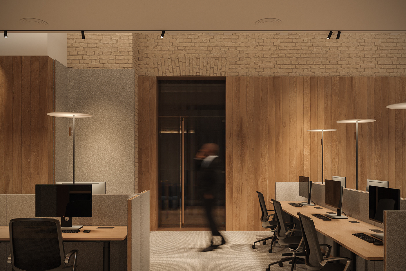 3D Business Center design Interior interior design  Modern Design Office Building Office Design Render Office