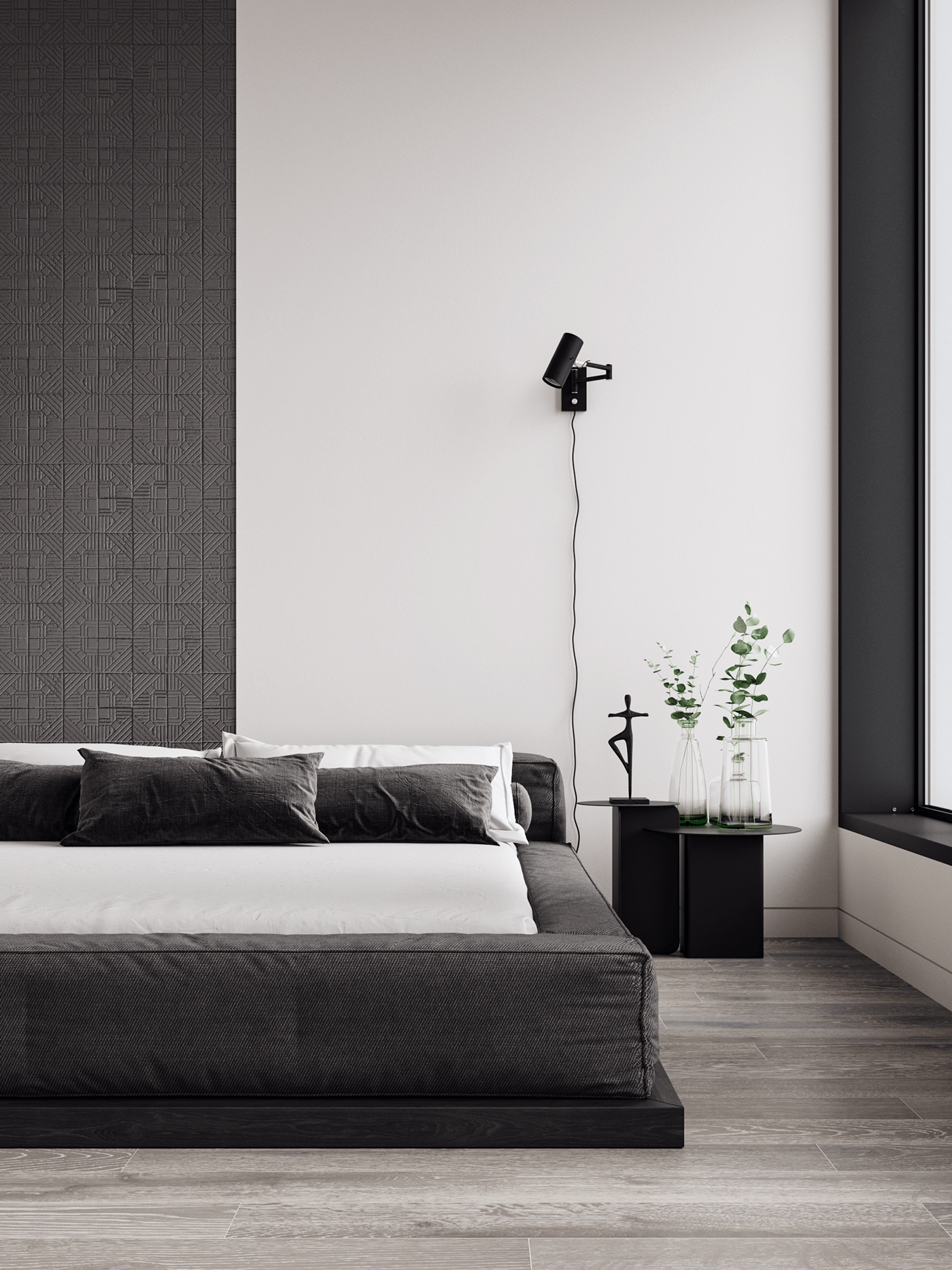 architecture archviz bedroom CGI interior design  kitchen kitchen design living room minimal minimalist