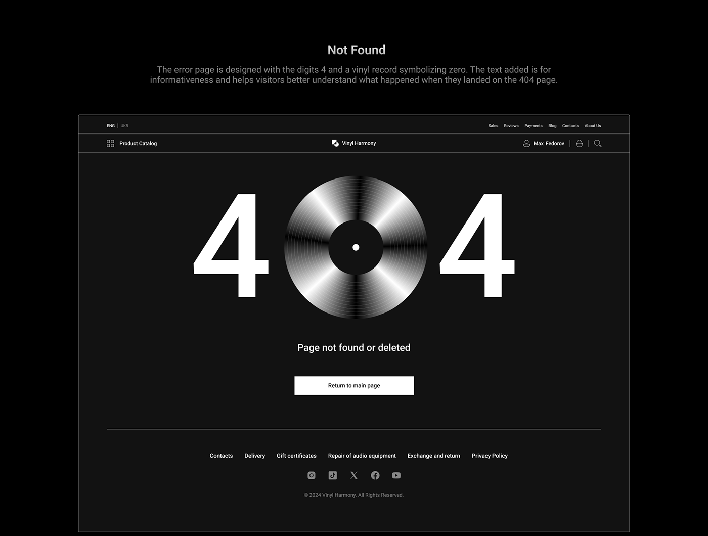 vinyl Ecommerce Website UI/UX Record Players music turntables Website Design online store Web Design 