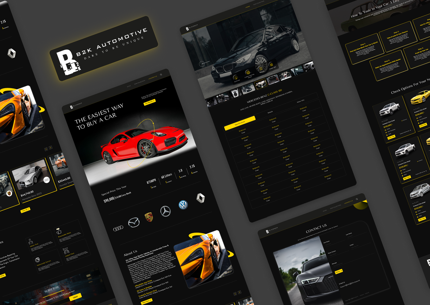automotive   car design industrial design visual identity car dealing website
