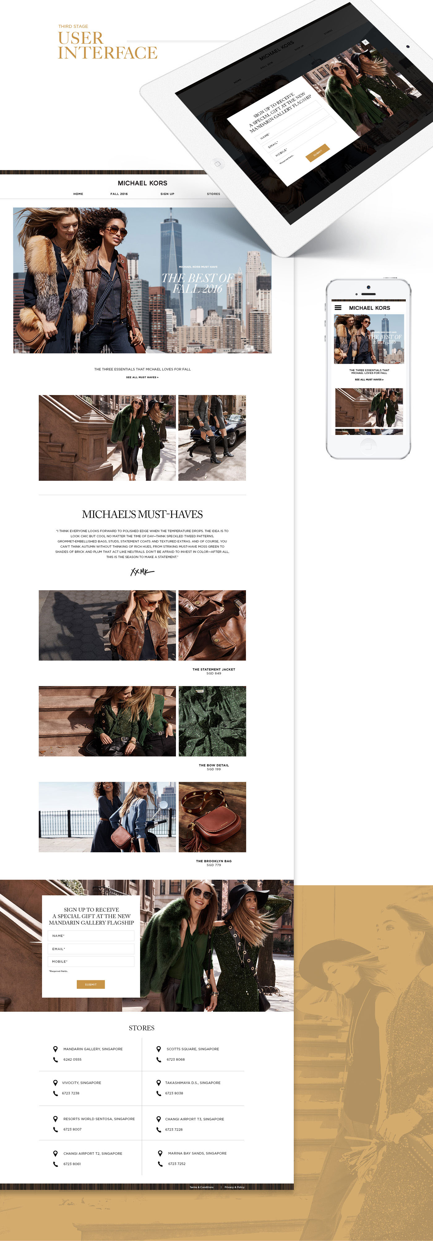 michael kors Fashion  Luxury Fashion women fashion singapore lifestyle microsite Website Web Design  UI/UX