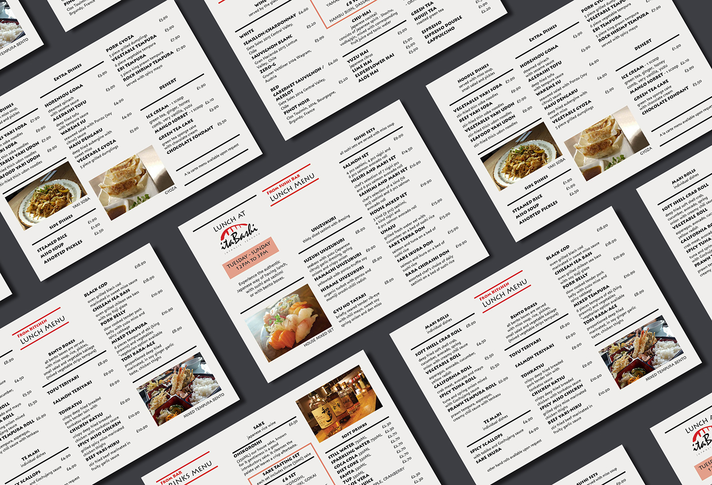 editorial menu design menu Photography  Food  restuarant japanese