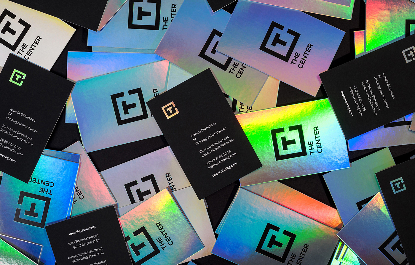 holographic branding  foil business card logo brand ID luxury