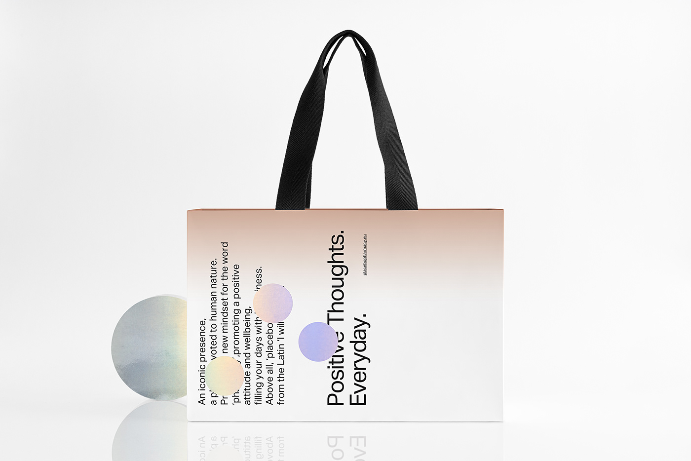 logo Logotype pharmacy redesign rebranding paper bag foil placebo