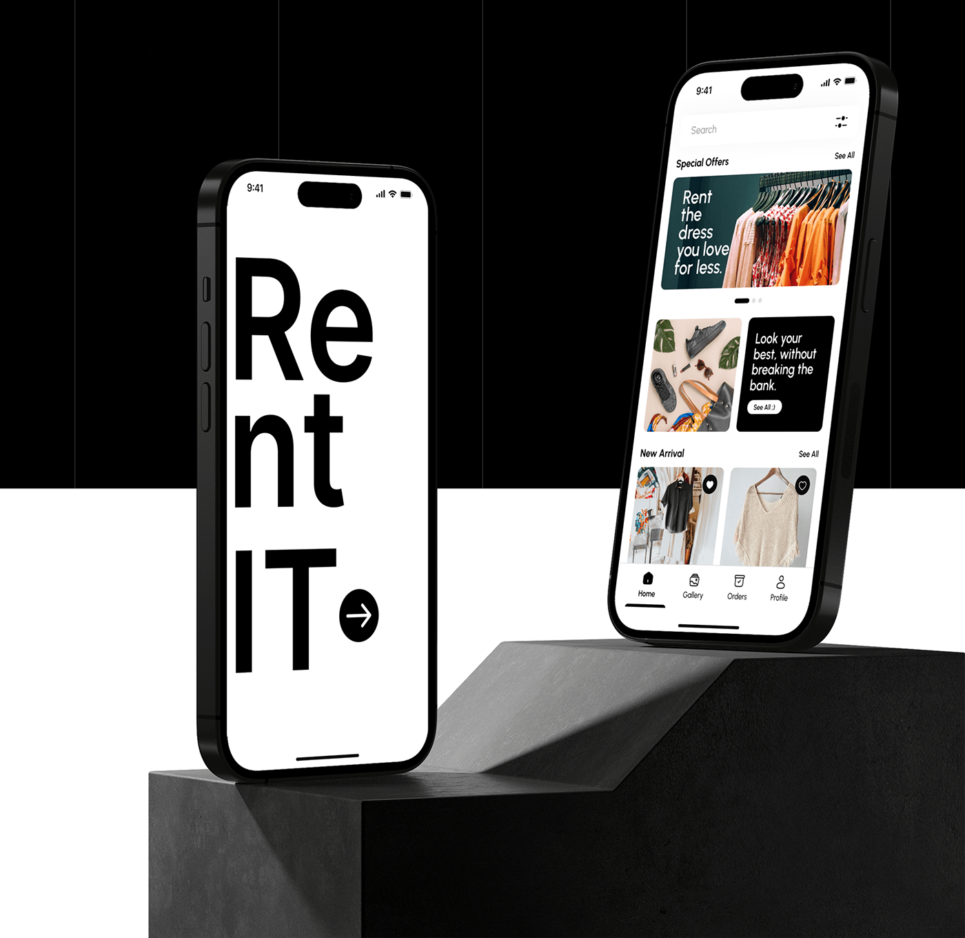 rent dress dresses Fashion  app design UI/UX Figma user interface rental rent dresses  Rent it!