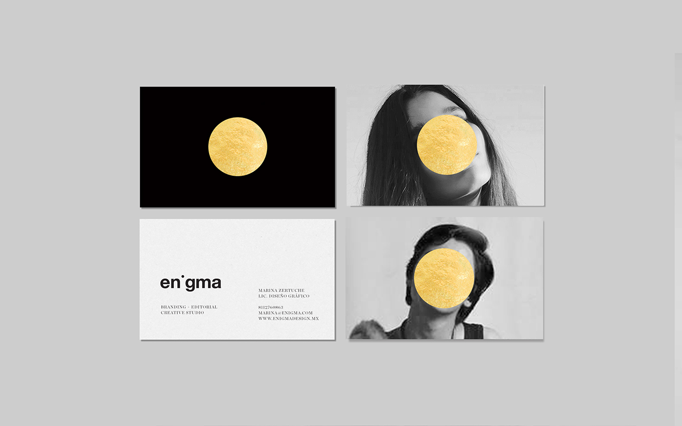 personal editorial identity brand logo dot gold elegant designer black Personal Identity personal branding udem foil enigma