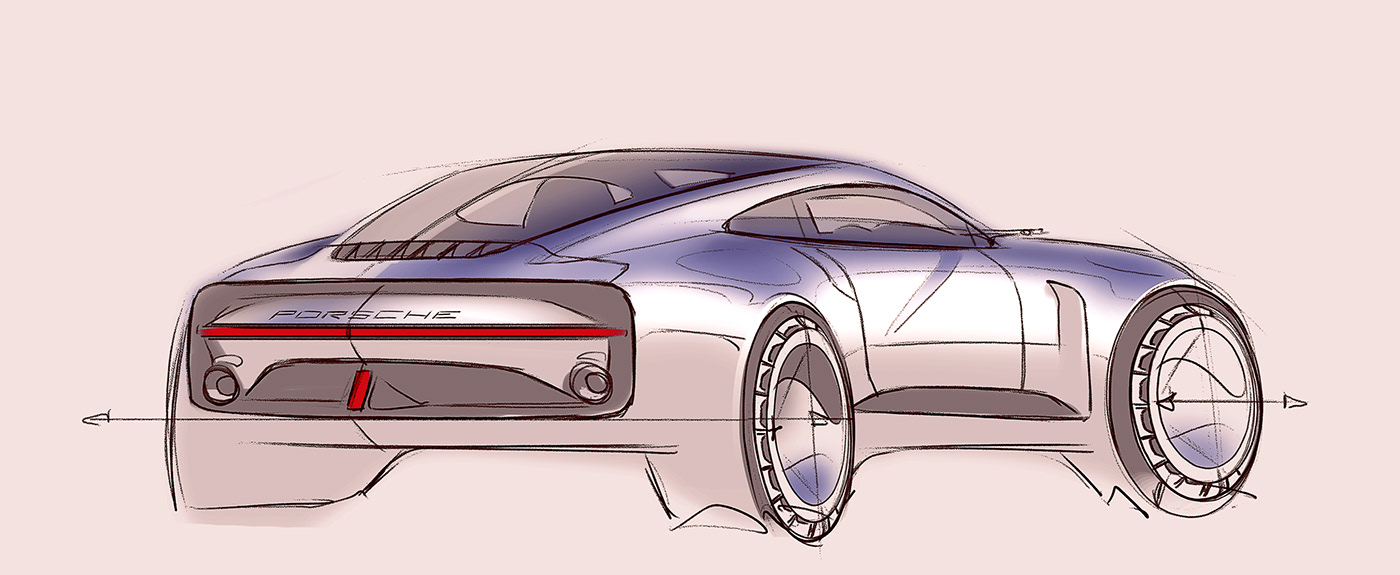 sketch graphic sketchbook transportation Render car creative design ILLUSTRATION  industrial