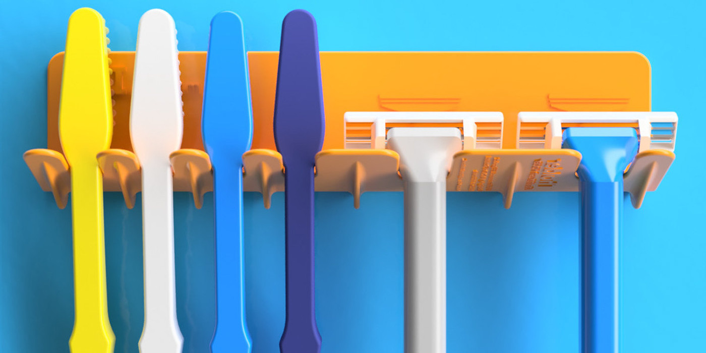 toothbrush holder toothbrush washroom decor organizer homeware minimalist Engineering  product design  MARND Studio