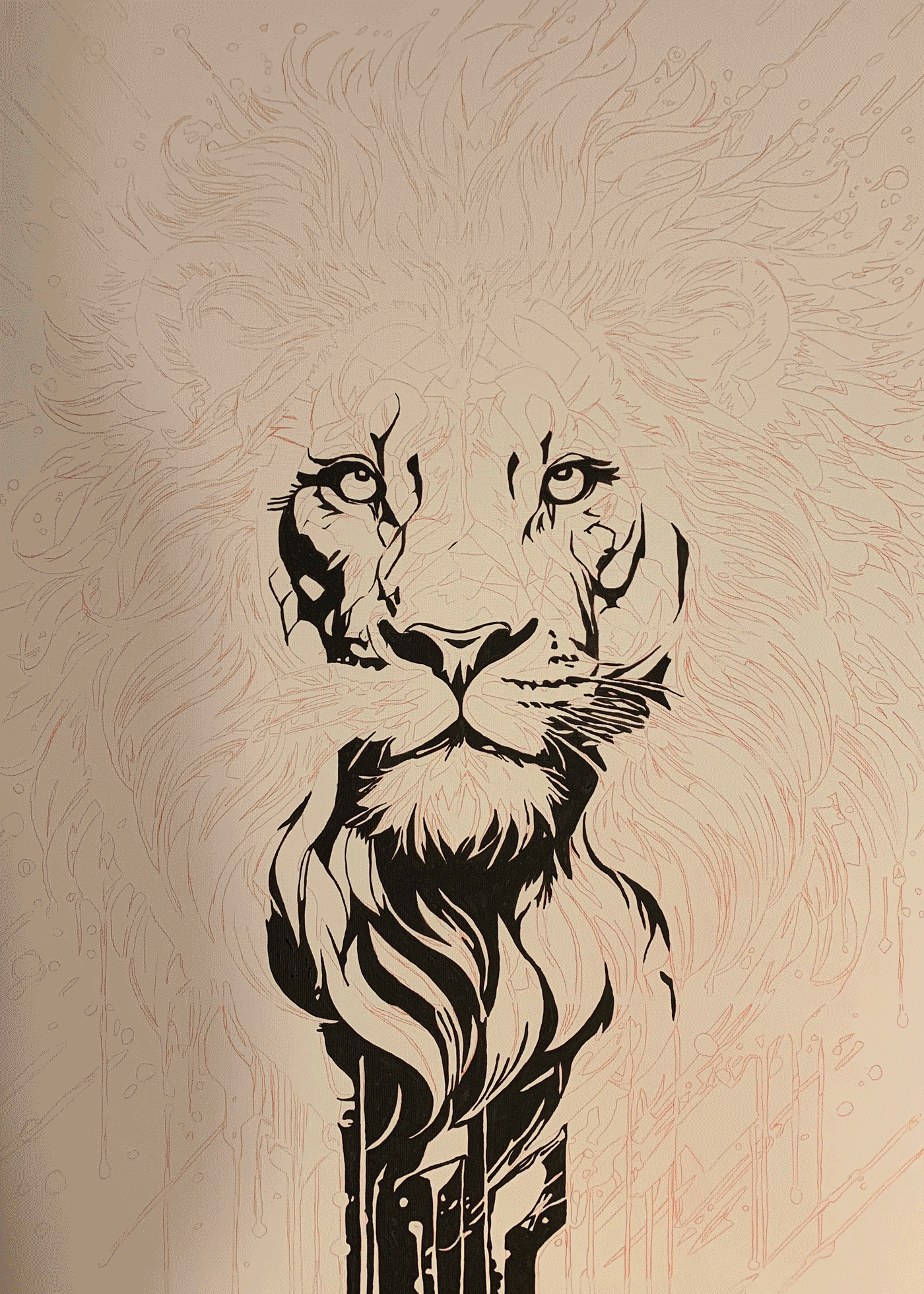 art lion animal painting   acrylic artwork acrylic painting canvas artist fine art